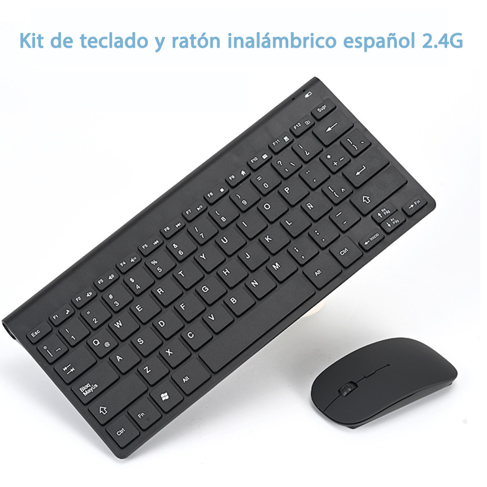 Spanish Keyboard Wireless Mouse For Game PC Player TV Spanish Keyboard and Mouse Set 78Keys Gaming Keyboard