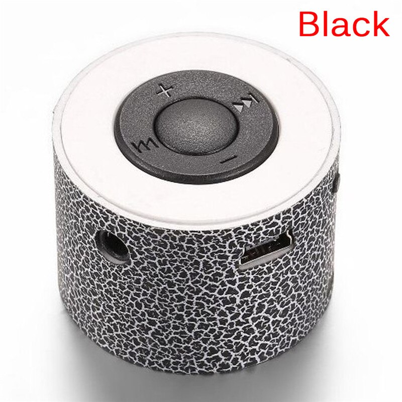 MP3 LED Light Portable Stereo Bass Speakers Travel Music Player Speaker Support TF Card Nice for Children: Black