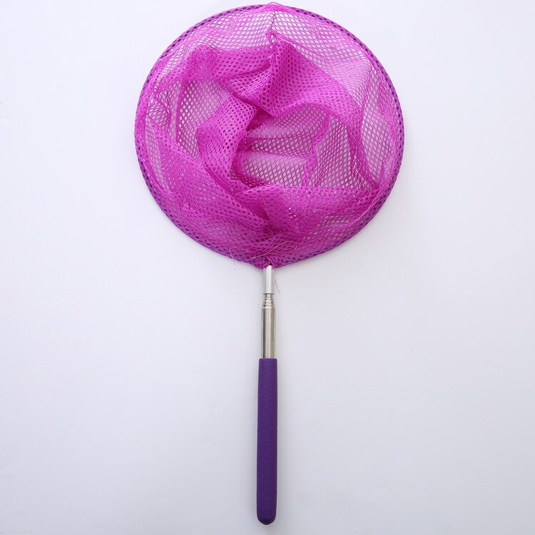 Télescopique pêche insecte papillon libellule filet en acier inoxydable tige attraper têtard poisson filet enfants extérieur Aquarium nettoyage outils: VIOLET