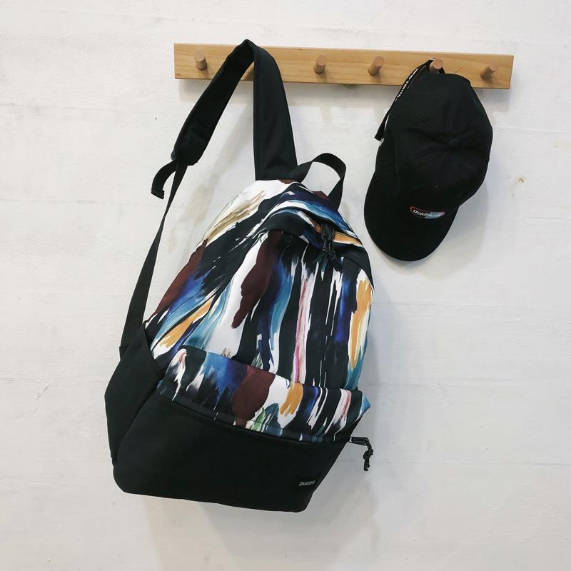 jugendlich Schule Taschen für Teenager Mädchen Rucksack Frauen Bookbags Leichte Oxford Schwarz Graffiti Patchwork Schüler schul Weiblichen: Stil 2