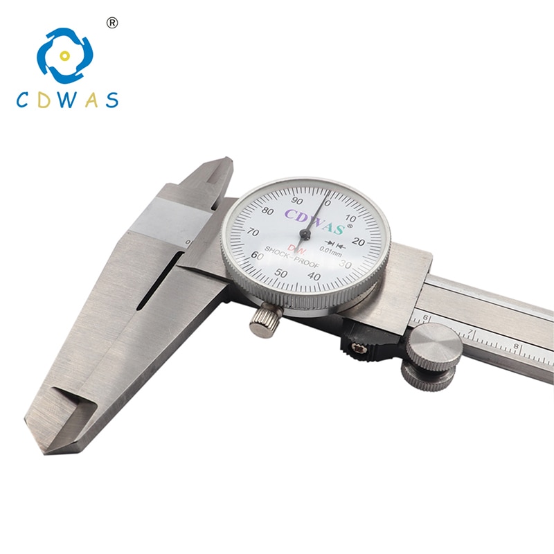 Dial Calipers 0-200 mm 0.01mm High Precision Industry Stainless Steel Vernier Caliper Shockproof Metric Measuring Tool