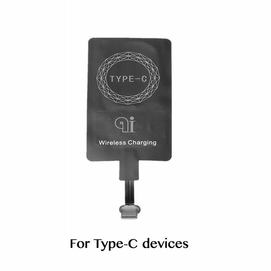 Universal Qi Wireless Charger Adapter Fast Charging Receiver For iP Sam Android For All Type C iOS Smart Phones Tablets: For Android Type C