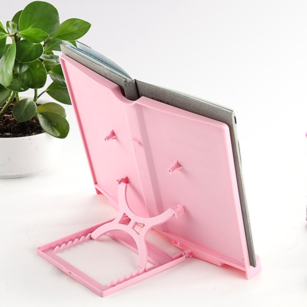 Portable Book Stand Adjustable 6 Angles Book Document Holder Foldable Bookstand Hands Free Desk Reading for Book Textbook
