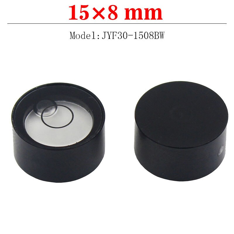 QASE 15*8 mm Round Circular Bullseye Spirit Level Bubble Bubble Leveler Measurement Instrument Magnetic Available: Metal Transparent