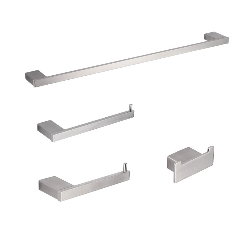 Porte-papier essuie-tout en acier inoxydable, accessoires de salle de bains, porte-serviettes brossés, porte-brosse de toilette, porte-savon à crochet