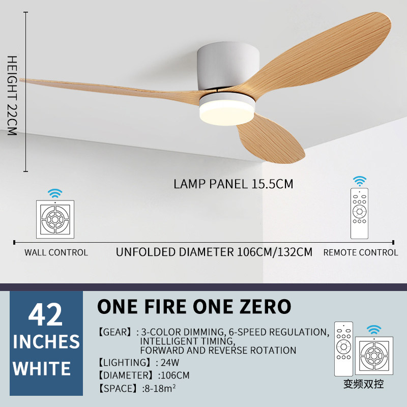 Led-lampa dc-motor modern takfläkt kök vardagsrum matsal hushåll hög luftvolym fjärrkontroll pendellampa: Grön