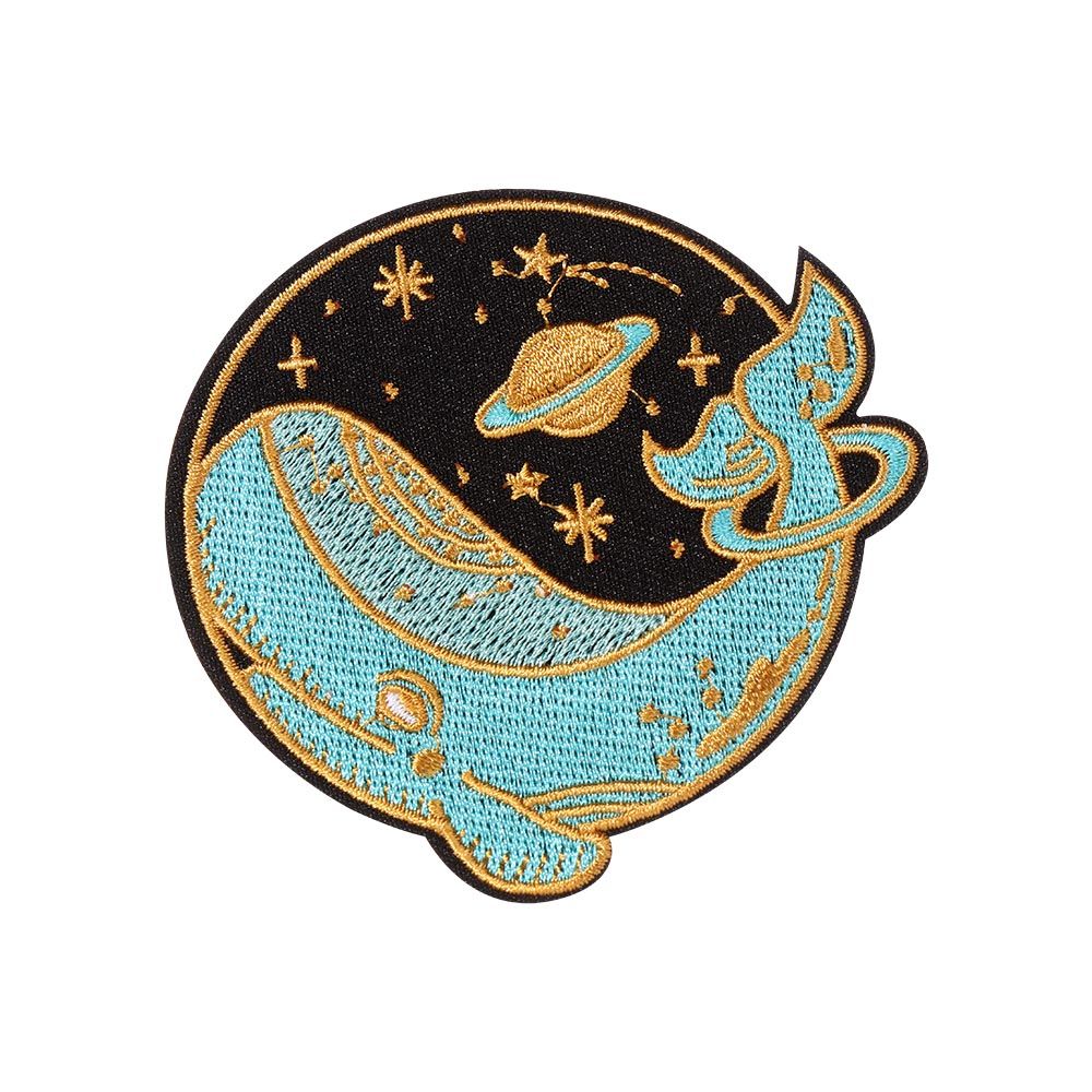 Sewing Clothing Heart Rainbow Whale Clothes Sticker Embroidery Patches Iron On Patch Moon: 3