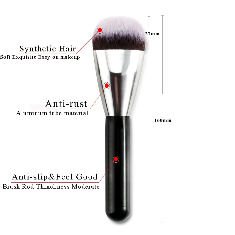 HMQ-brocha Kabuki de contorno , la mejor brocha para base de maquillaje, brochas de maquillaje rápidas, herramientas esenciales de belleza