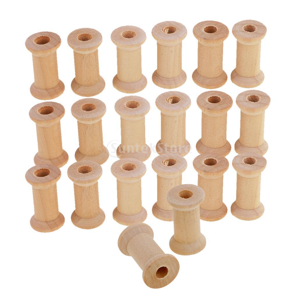 100 stück Natürliche Holz Leere Spulen für Draht Gewinde Spulen Kabel Spulen 15X13mm