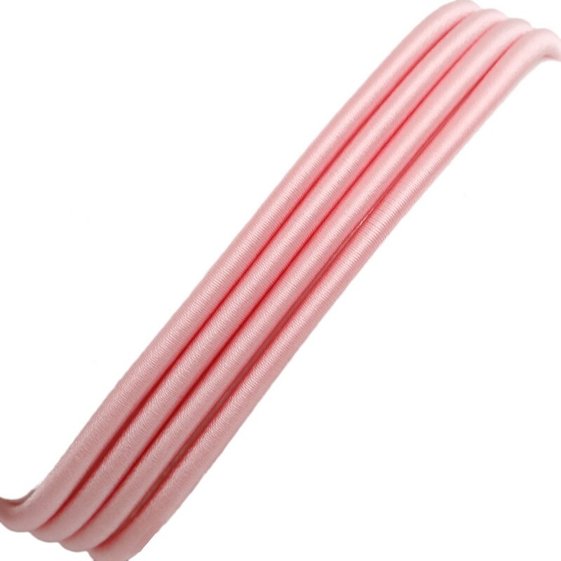 Product Zijde Sieraden Koord met Holle Rubber voor Sieraden Maken DIY Craft Accessoires Nceklace Armband Bevindingen 45 cm/lot: Pink