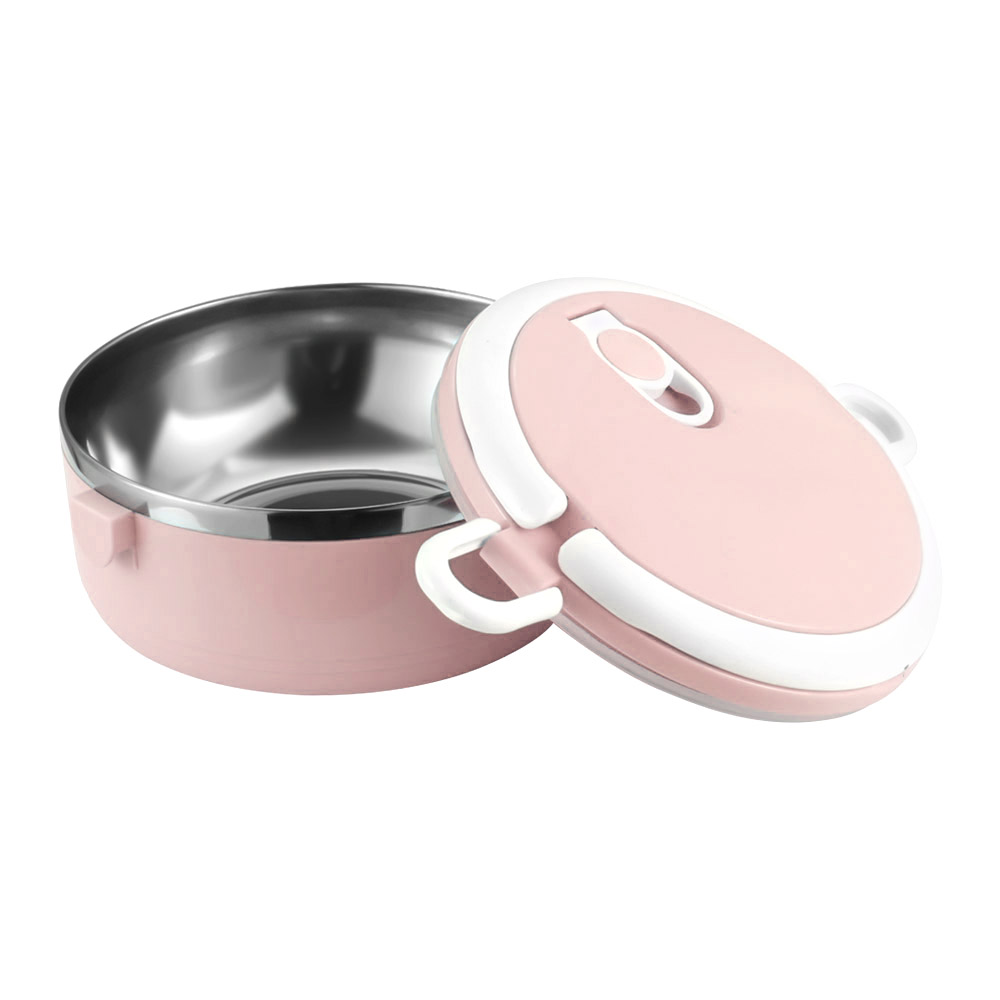 700 Ml Draagbare Lunchbox Roestvrijstalen Geïsoleerde Bento Lunchbox 1 Layer Servies Voedsel Opslag Container Lunchbox Met deksel: Pink / 3Tiers 2100ml
