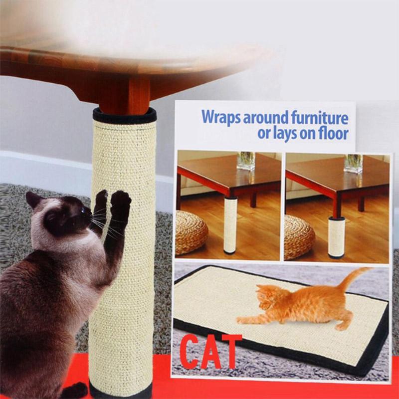Kat træ kat klatrestativ kæledyr kat ridse sisal mat diy katte ridsestol legetøj sofa klo beskytter til møbler benbeskyttelse