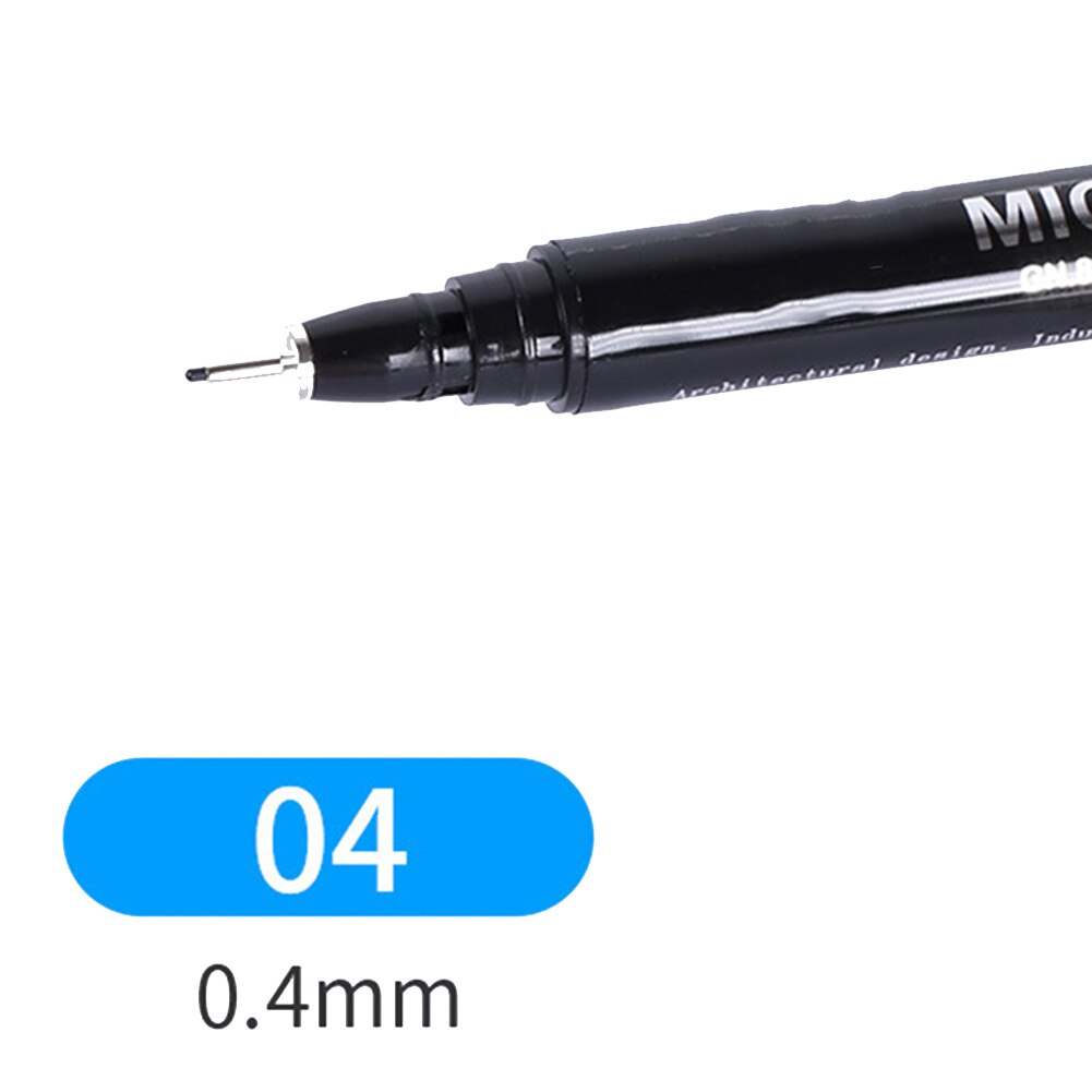 Zwarte fijne punt tekenlijn schetspen strip anime kunstmarker waterdicht voor ontwerpers dq: 0.4mm