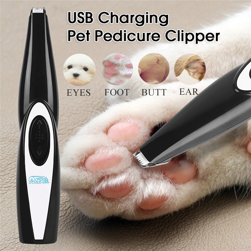 Hond Clippers Professionele Huisdier Voet Tondeuse Hond Groeiende Clipper Usb Oplaadbare Butt Oor Ogen Haar Cutter Remover Lage noise