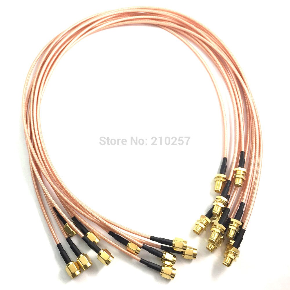 5pcs RG316 Coaxial Cable rp-Sma Male to rp-Sma Female Connector 50cm