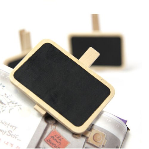 1 St Houten Blackboard Krijtborden Clips Houder voor Papier Decoratie Foto