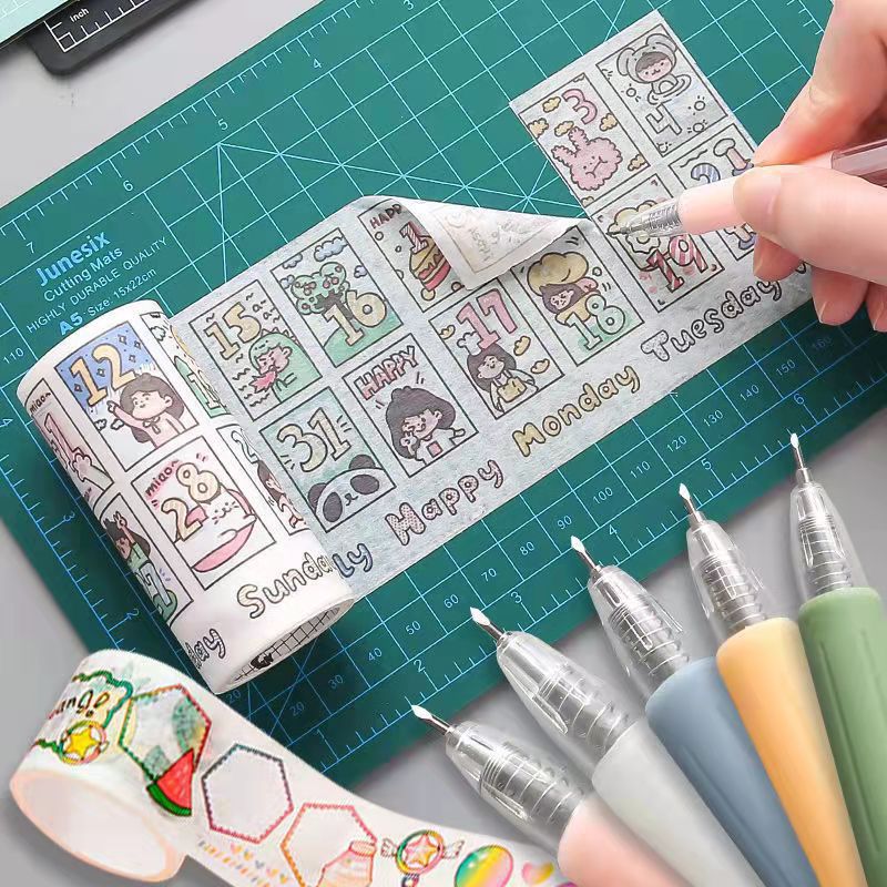 Die Cutter Press Utility Knife Simple Student's Manual Paper Cutting Carving Girl Scrapbooking DIY Tools Craft Style Album Diary