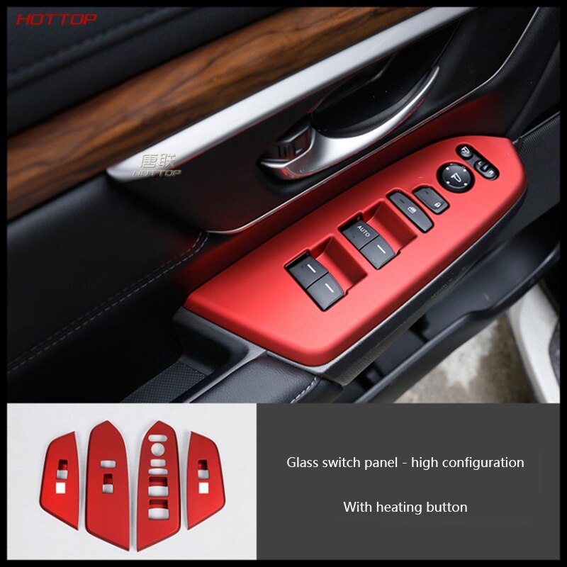 Para Honda CRV CR-V MODIFICACIÓN DE Interior Rojo accesorios de decoración conjunto completo de pegatinas de suministros de coche: A high configuration