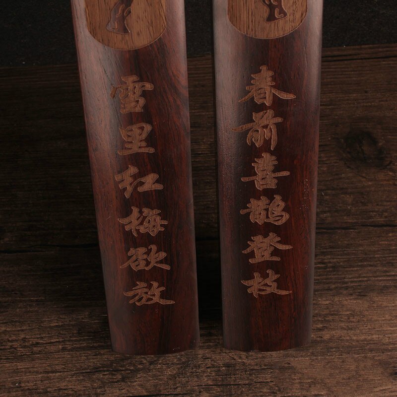 Houten Paperweights Chinese Borstel Kalligrafie Schilderen Paperweights 2 Pcs Student Eenvoudige Effen Houtsnijwerk Presse-papier