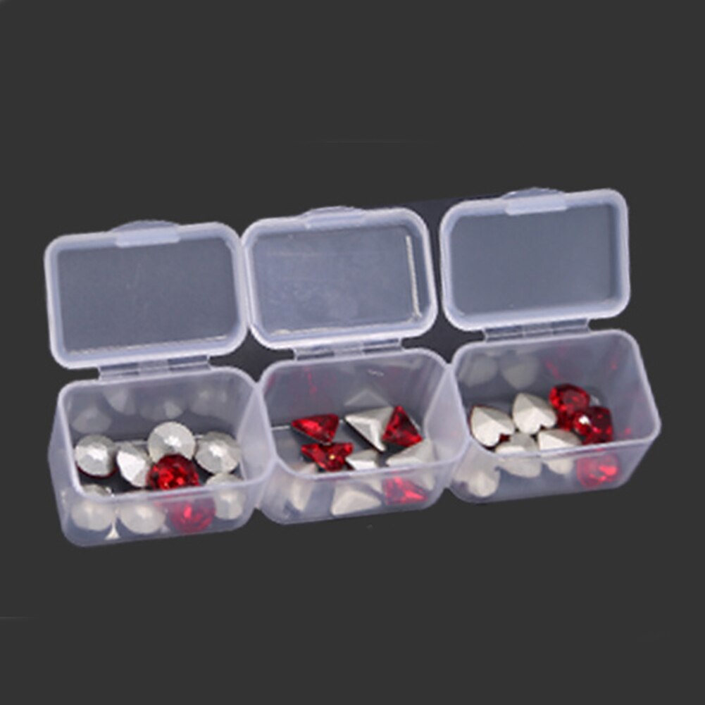 Boîte de rangement vide 56 grilles, fentes séparées, grilles transparentes Nail Art strass outils bijoux perles affichage organisateur