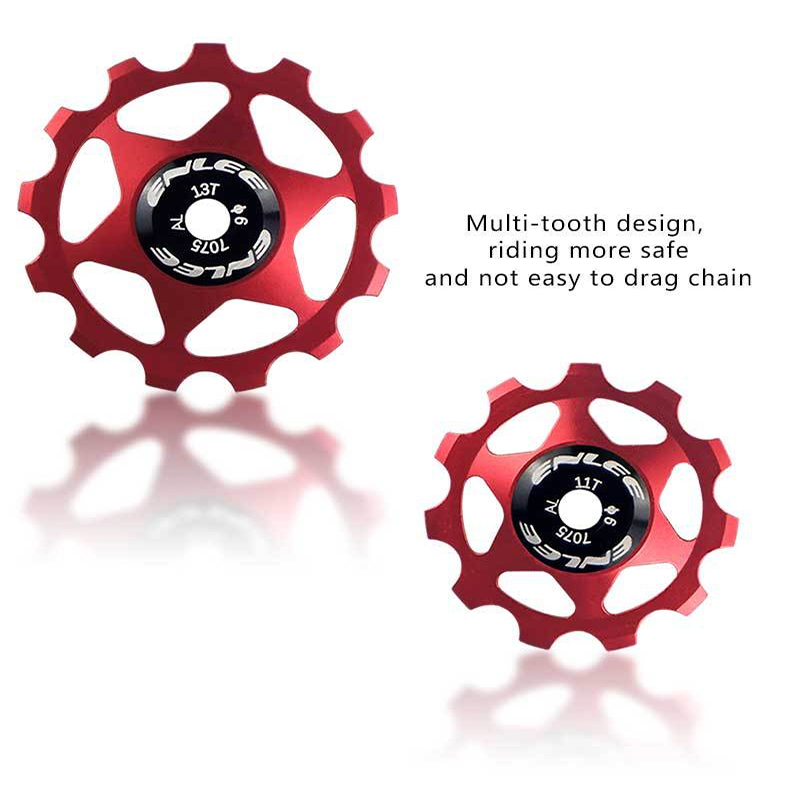 Fünf Farben Fahrrad Aluminium Legierung führen Rad Rolle Schaltwerk 11T 13T führen MTB Keramik Lagerbier Jockey Rad für 4/5/6MM