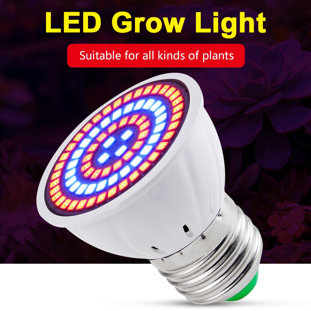 LED Grow Light Full Spectrum 2835 LED Chips Plant Growth Bulb 85-265V E27/E14/B22/GU10/MR16 Phytolamp For Plants Indoor