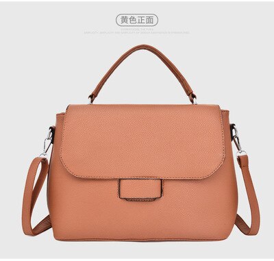 Maras dröm enfärgad pendlarväska trend vild axelväska enkel atmosfär messengerväska med stor kapacitet: Bkhaki