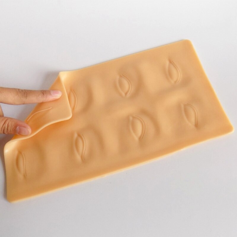 2 pièces 3D Silicone Permanent maquillage yeux lèvres fausse peau tatouage formation pratique fausse peau, 18.9X14.4Cm & 26X15.2Cm