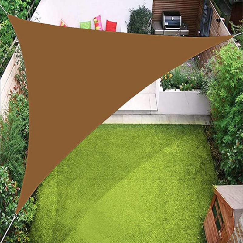 Refugio de vela impermeable Anti-UV, sombrilla triangular de protección portátil para jardín, piscina, Camping, tela de sombra resistente al desgaste: 13 4m