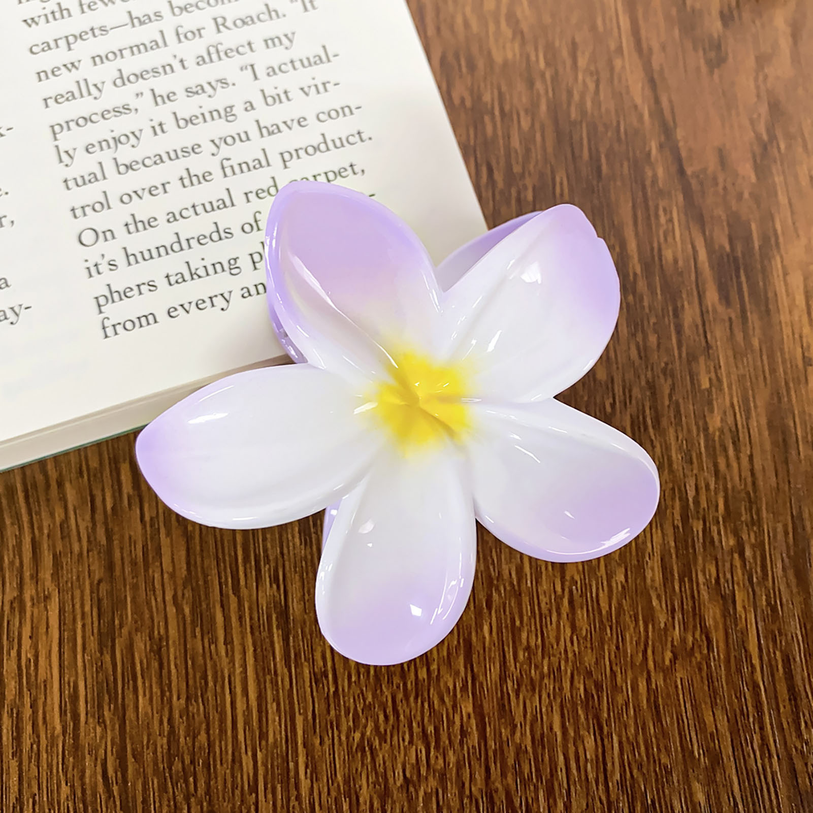 3 tums tonad blomhårsklämma för kvinnor i harts, blommigt hårspänne, färsk söt blomklämma, flickors håraccessoarer: Silver-