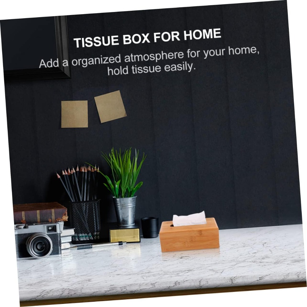 Wooden Tissue Box Modern Minimalist Tissue Box Holder Wood Tissue Case for Hotel Restaurant Hotel Office Easy-Refill