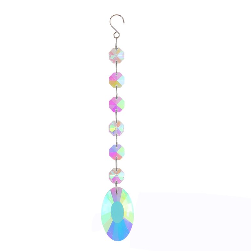 Carrillón de viento de cristal, campanas de viento, prismas de diamante, atrapasueños colgante, cortinas de ventana, decoración de jardín: 04 Wind Chime