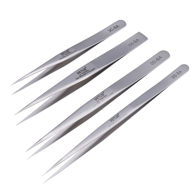 Hohe Präzision SA Serie VETUS Pinzette Pinzas Edelstahl Antimagnetisch Anti Säure Pinzette SS-SA 00-SA 5B-SA 7-SA