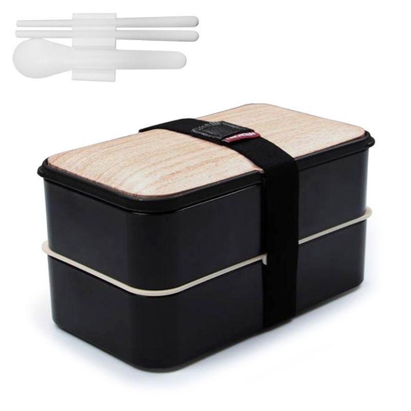 2 Layers Thermal Insulated Lunch Box Bento Microwave Food Picnic Container 95AC