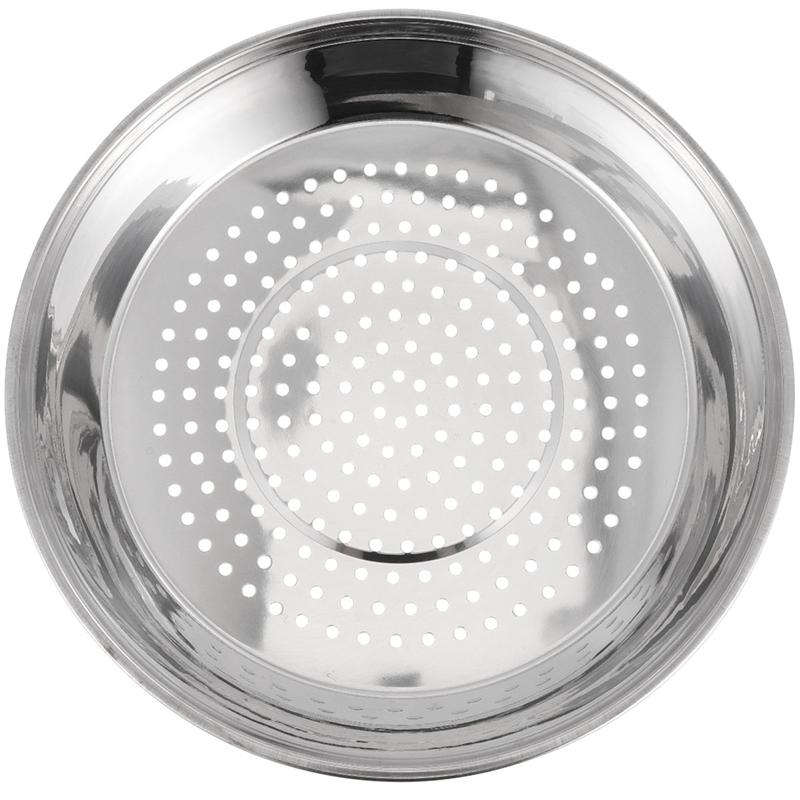 Plato humeante de acero inoxidable con agujeros, vaporizador grueso, utensilios de cocina: 30cm