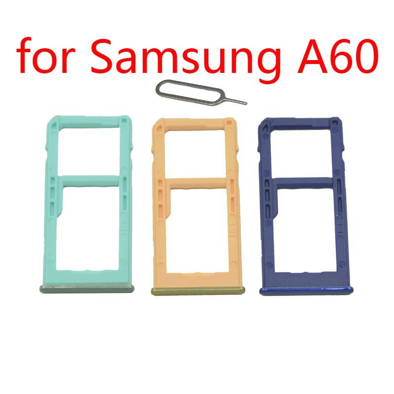 Telefoon Sim Kaart Lade Slot Voor Samsung Galaxy A60 A6060 Originele Mobiel Micro Sd Adapter Houder Accessoires