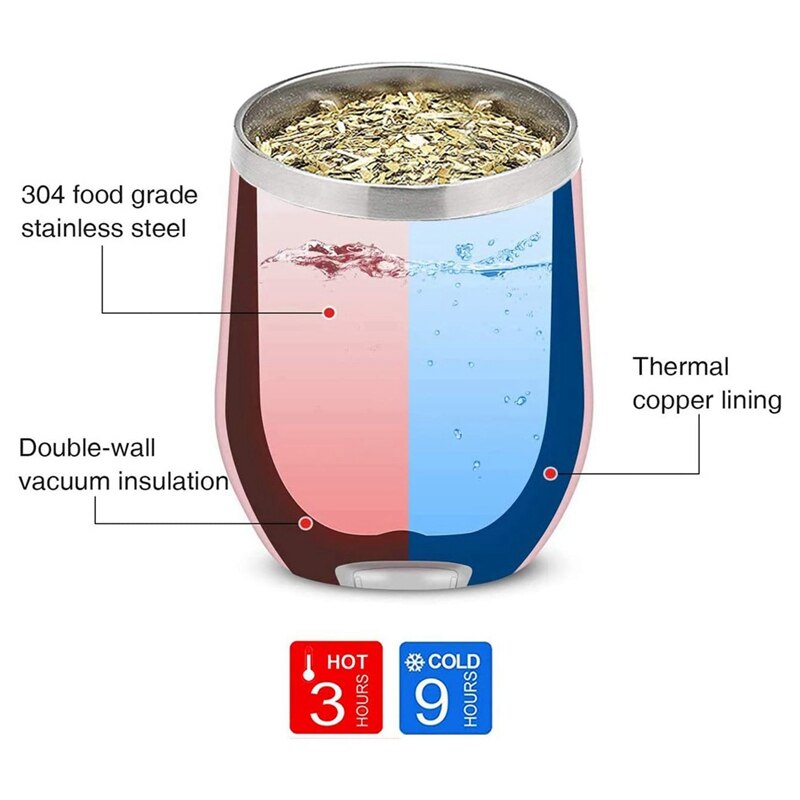 Dubbele Wand Roestvrij Yerba Kalebas Mate Thee Set Water Mate Thee Cup Met Deksel Lepel Stro Bombilla Hoofd Filter borstel