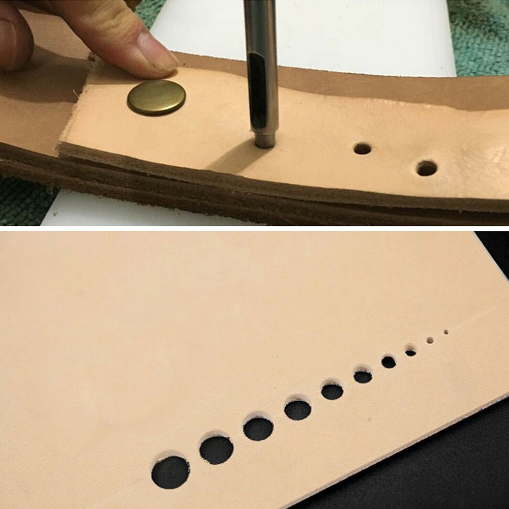 Stanzen Leder Loch Punch Leder Handwerk Hohl Locher 0,5mm-10mm Für Metall Dichtungen Leder Punch Werkzeuge