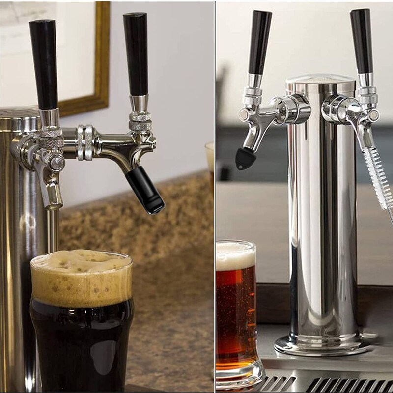 Torre de cerveza de barril de doble grifo, columna de cerveza pulida de 3 &quot;de diámetro, Kit dispensador de cerveza casera con herramientas de llave de tubo premontadas