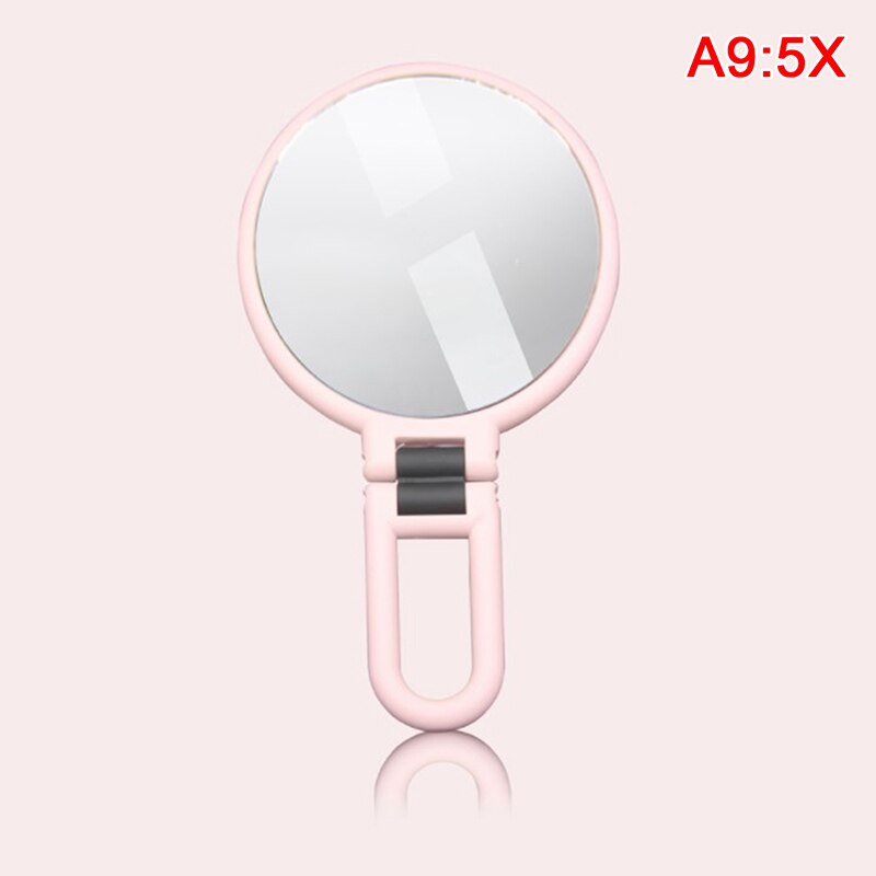 Espejo de doble cara para maquillaje, accesorios de cosmética para tocador, compacto, con aumento de 2/5/10/15X: 9