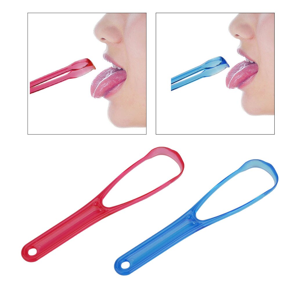 Plastic Tongue Cleaning Scraper Oral Hygiene Care Cleaning Tool