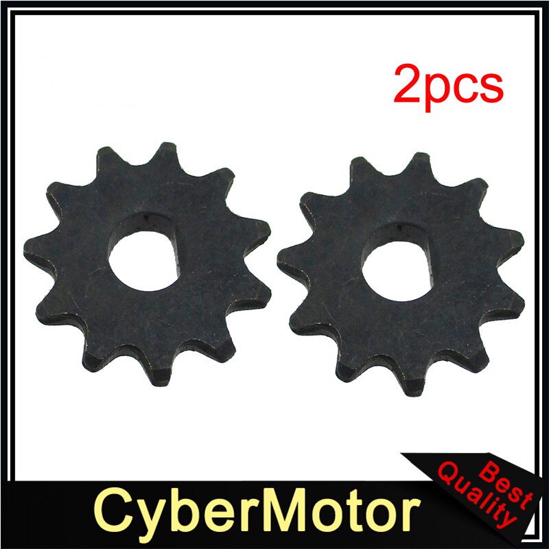 Elektrische Scooter 11 Tand Tandwiel Voor 25H Keten Motor Pinion Gear MY1020 Motor: 2pcs