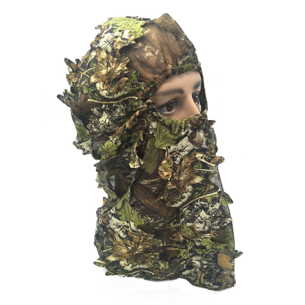 Jagd Tarnung Maske Blatt Wald Atmungsaktive Kopfbedeckungen Volle Gesicht Camo Millitary Jagd Deckel Zubehör