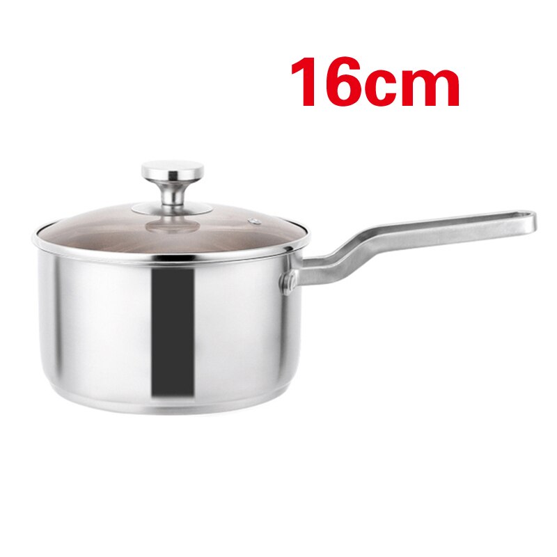 304 Roestvrij Staal Koken Melk Pot Huishoudelijke Kantoormedewerker Student Koken Melk Dampende Pot Inductie Kookplaat Gasfornuis: 16cm milk pot