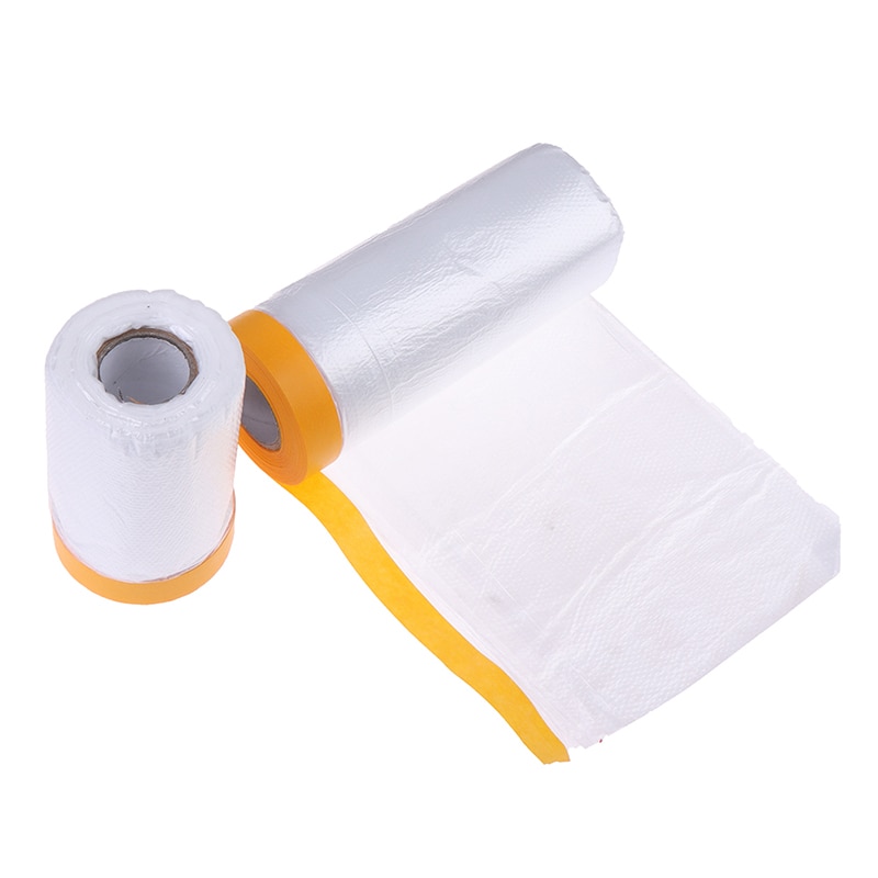 20M Pre-Taped Masking Film Painting Protection Covering Film Masking Tape Protective Film