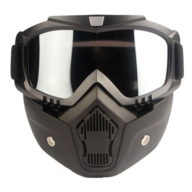 Mænd kvinder ski snowboard maske snescooter skibriller vindtæt motorcykel ansigtsmaske briller sikkerhedsbriller med mund: 03