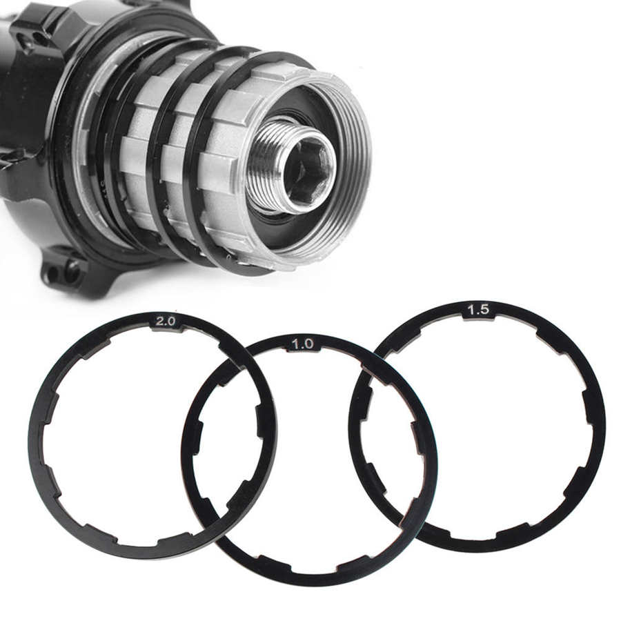 1mm+1.5mm+2mm Bicycle Grooved Hub Washer MTB Bottom Bracket Spacers Flywheel Cassette Gasket Road Bike