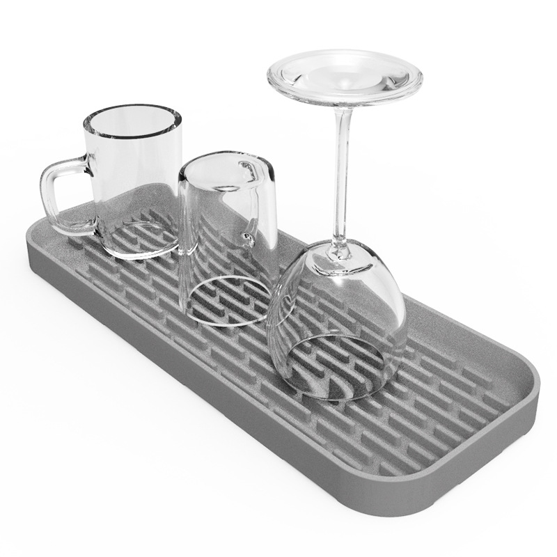 Siliconen Servies Antislip Mat Gootsteen Lade Zeepdispenser Spons Afvoer Pad Droogkussen Pad Opbergen Gootsteen Afvoermat