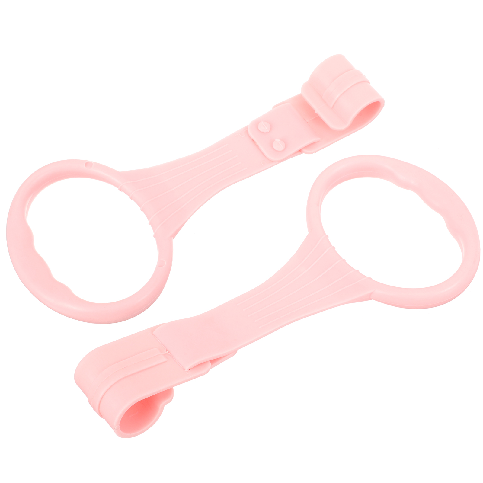 Anillo de seguridad de pie rosa para bebé, andador infantil portátil, barras de dominadas para Fitness, anillos para cuna de guardería, herramientas de entrenamiento de pie para bebé