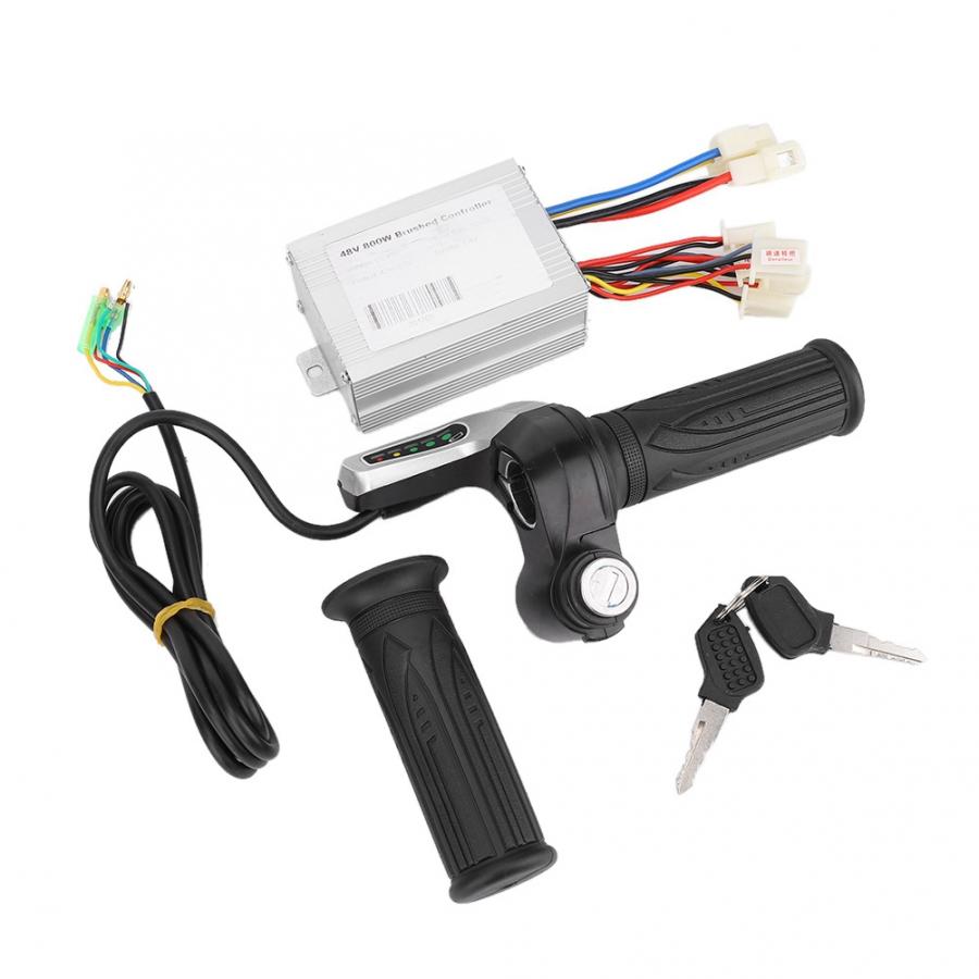 Verkoop 1 Pcs 48V 800W Brushed Speed Controller Kit Voor Elektrische Fiets Motor Scooter Met lock Gashendel